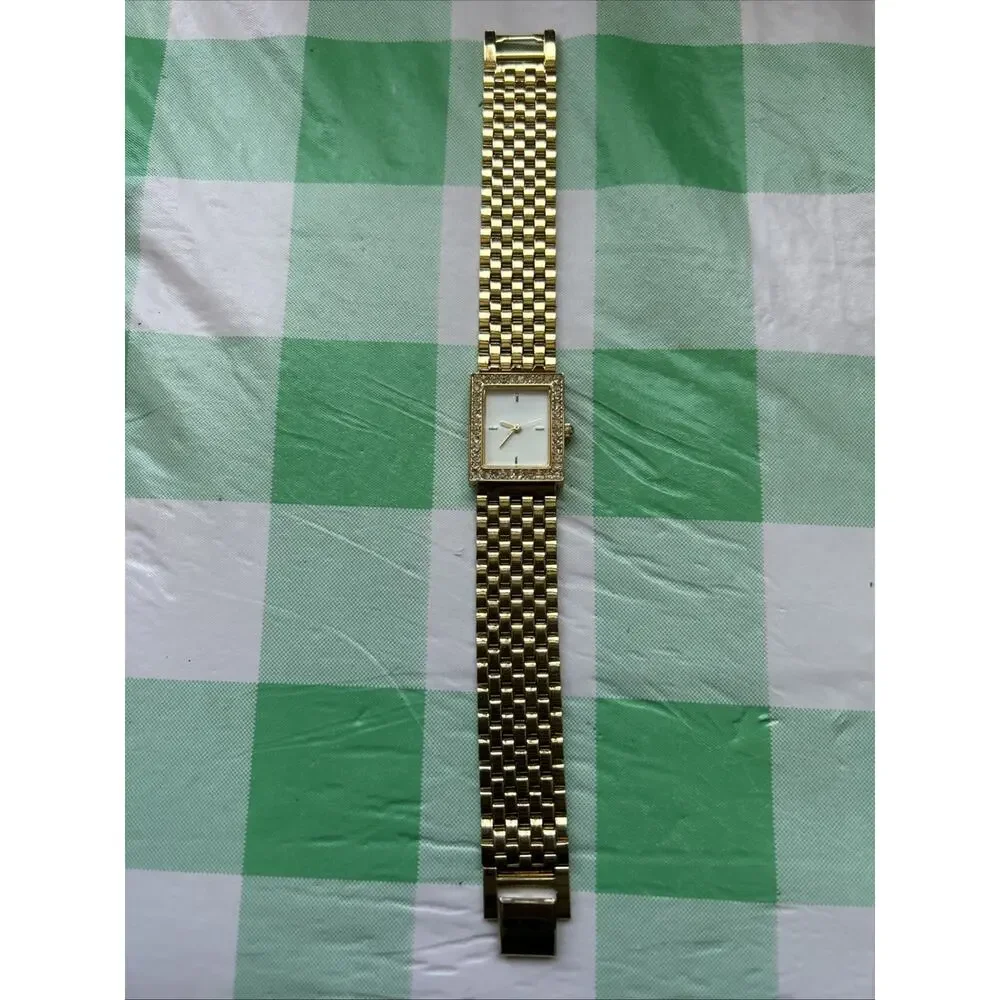 Gold Tone White Dial Women’s Quartz Watch